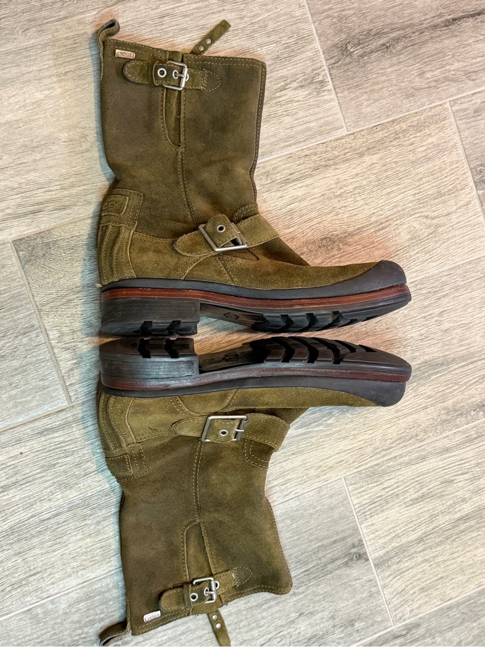 UGG Australia Men Boots Waterproof Work Winter Suede Green Black Size USA 12 - Picture 6 of 11